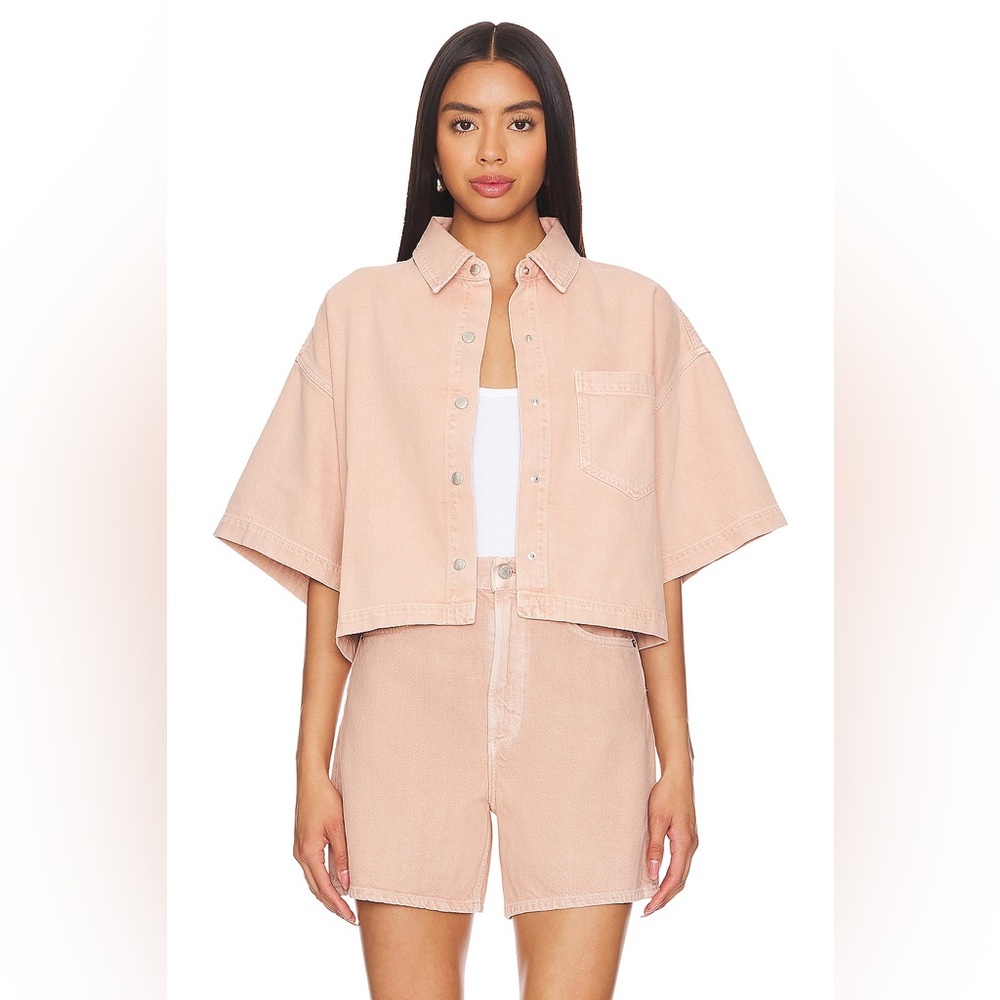 NWT AGOLDE - Rona Box Shirt in Pink Salt